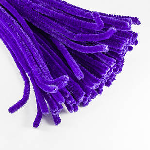 Синельне Дріття для Рукоробства М'яке, Пухнасте, Темно-фіолетове, 300х5мм, 100 шт./пач, 1 упаковка