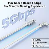 Кабель USB для Quest 3,3S,2, Pico AMVR LC4, Meta Oculus VR Link посилений, 5 м, фото 2