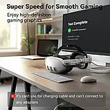 Кабель USB для Quest 3,3S,2, Pico AMVR LC4, Meta Oculus VR Link посилений, 5 м, фото 4