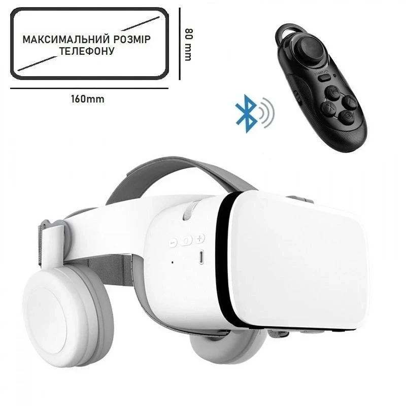 (Дефект-Уцінка) Bobo VR Z6 окуляри віртуальної реальності з пультом Білі (116), фото 1