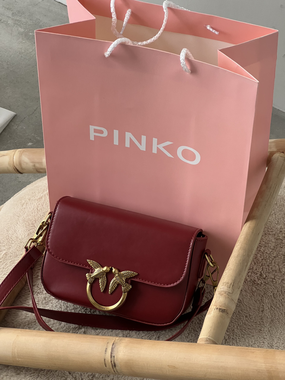 Жіноча сумка Love Box Bag Pinko червоний через плечі Пінко, фото 1