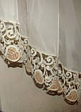 Ламбрекен Firanka Simple з бахрамою карниз 200см молочний (70_6к), фото 2