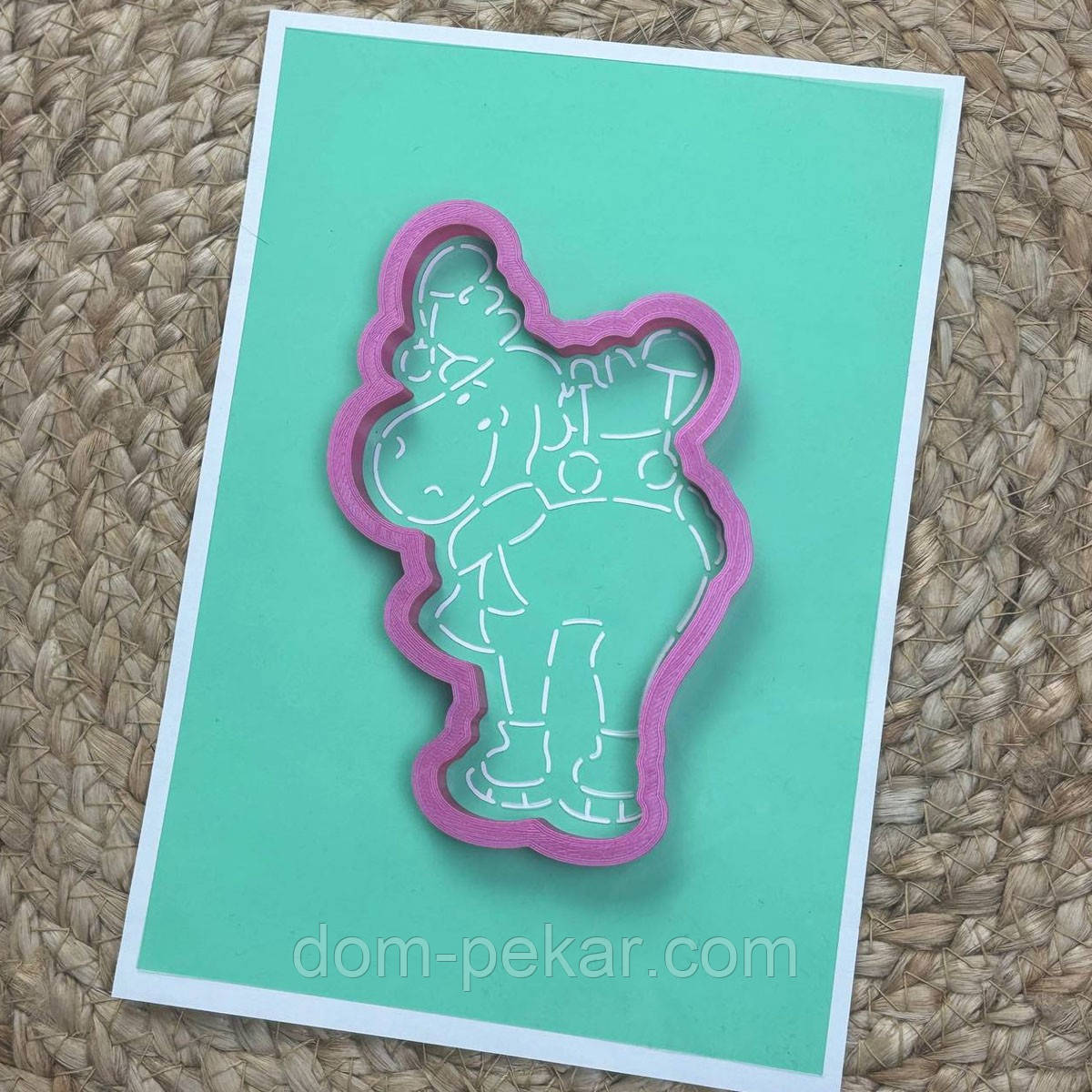 Лось вирубка з трафаретом 12*8 см (TR-2)