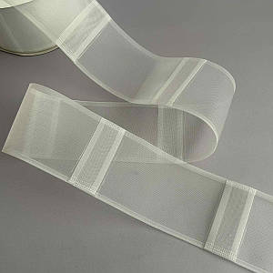 Шторна стрічка органза 10 см під карниз трубку з петлями