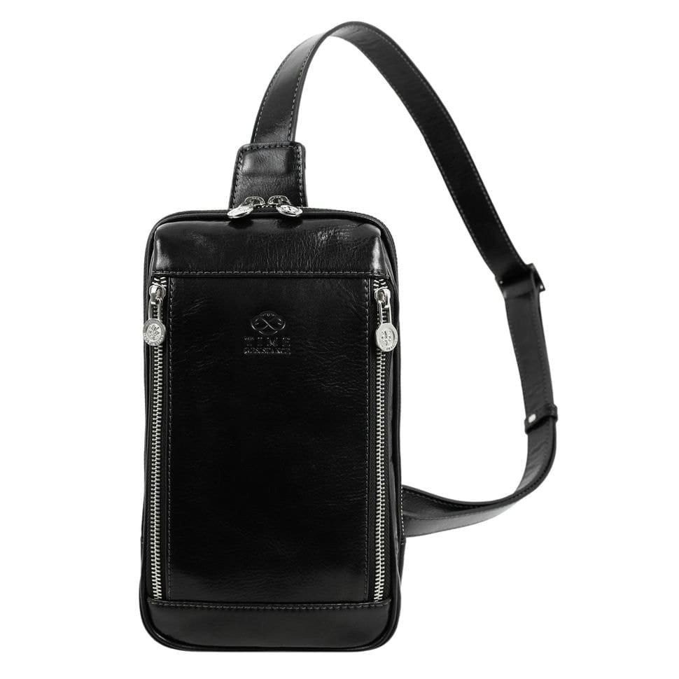 Сумка нагрудна, слінг, рюкзак на одне плече — Kim — чорна Time Resistance 5221701, фото 1