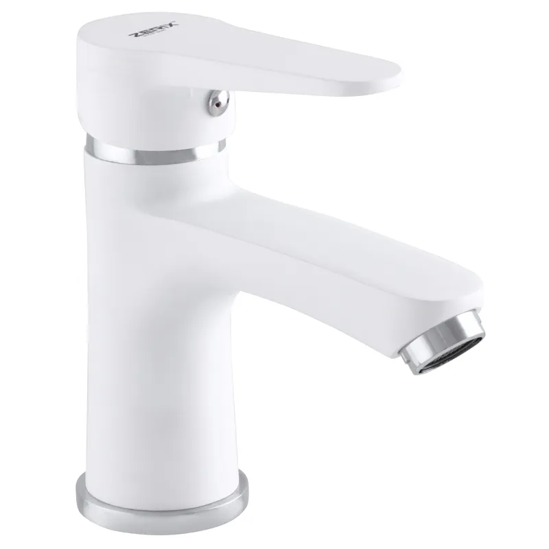 Змішувач для умивальника Zerix PUD1 146 білий (ZX2797), фото 1