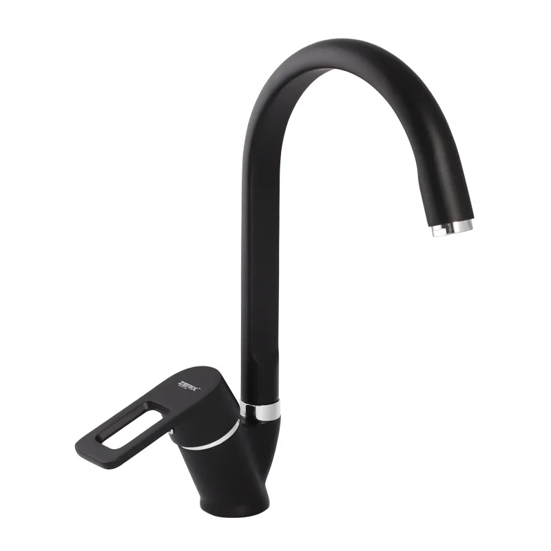 Змішувач для кухні Zerix Z5130-6 чорний (ZX0356), фото 1