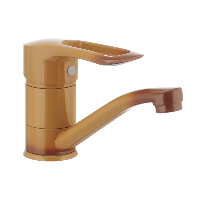 Змішувач для умивальника Haiba Hansberg 004 (вилив 15 см) коричневий (HB0186), фото 1