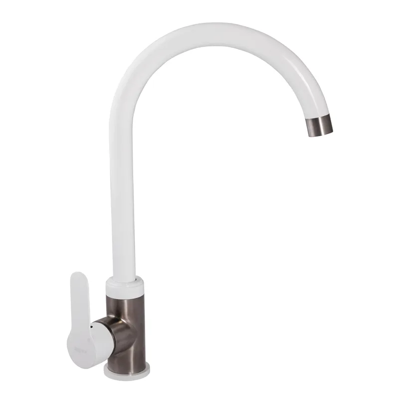 Змішувач для кухні Zerix LR74105W білий (LL1205), фото 1