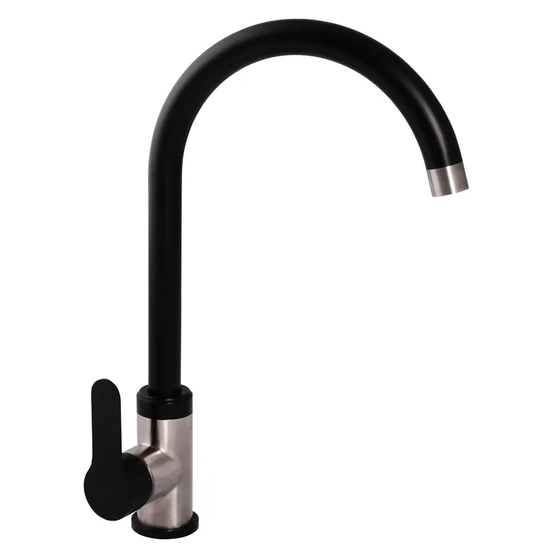 Змішувач для кухні Zerix LR74105B чорний (LL1206), фото 1