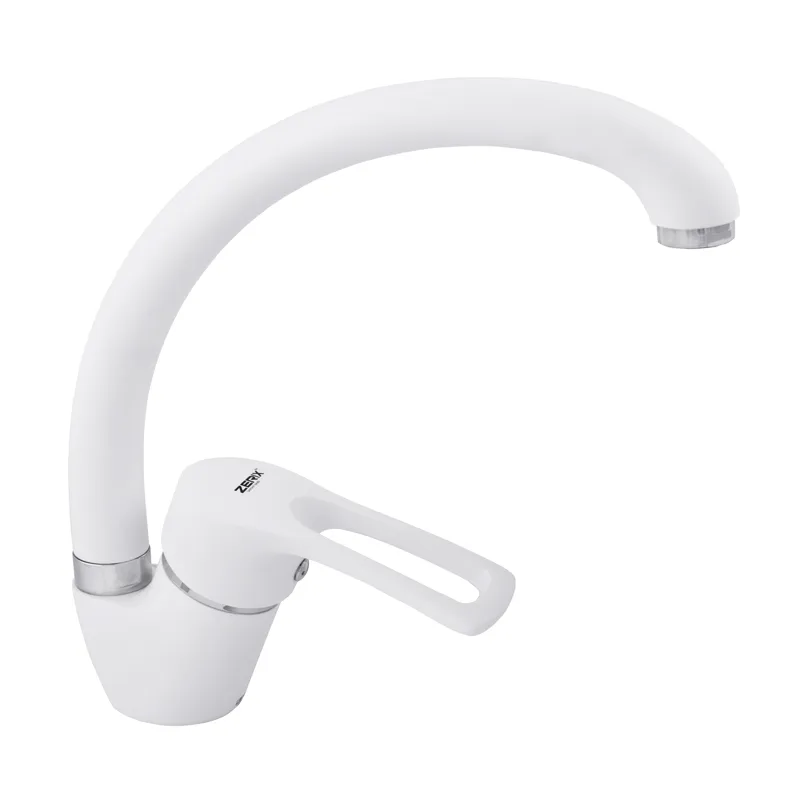 Змішувач для кухні Zerix YUB 181 білий (ZX2762), фото 1