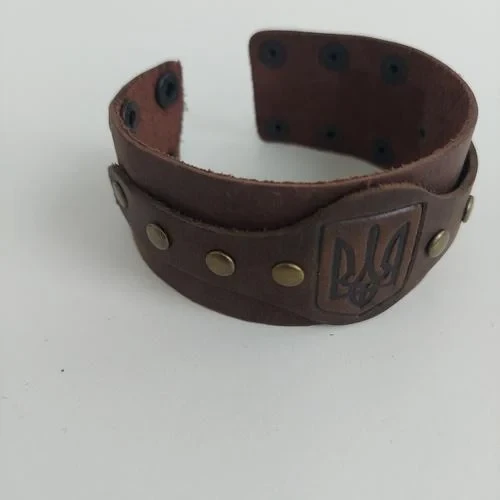 Браслет "Тризуб" (широкий, колір - горіх) (25505/1), фото 1