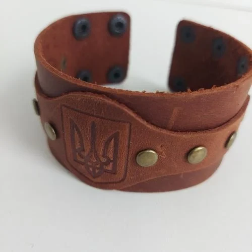 Браслет "Тризуб" (широкий, колір - рудий) (25503), фото 1
