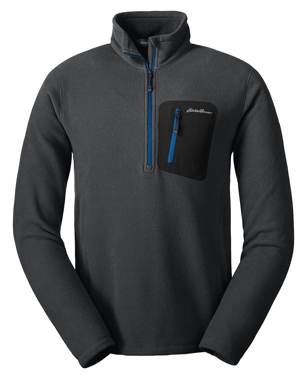 Флісовий пуловер Polartec Eddie Bauer Men's Cloud Layer Pro Fleece 1/4-Zip Pullover 0677 XX-Large, Grey (Сірий), фото 1