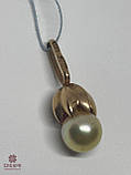 Золотий Кулон зі вставкою перлина, фото 2
