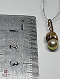 Золотий Кулон зі вставкою перлина, фото 3