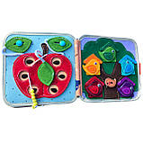 М'яка книжка-бізіборд Жирафа фетр форми кольори тварини пальчикові ігри на липучках 21*7*21см (C 64654), фото 8