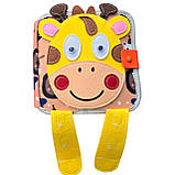 М'яка книжка-бізіборд Жирафа фетр форми кольори тварини пальчикові ігри на липучках 21*7*21см (C 64654), фото 10