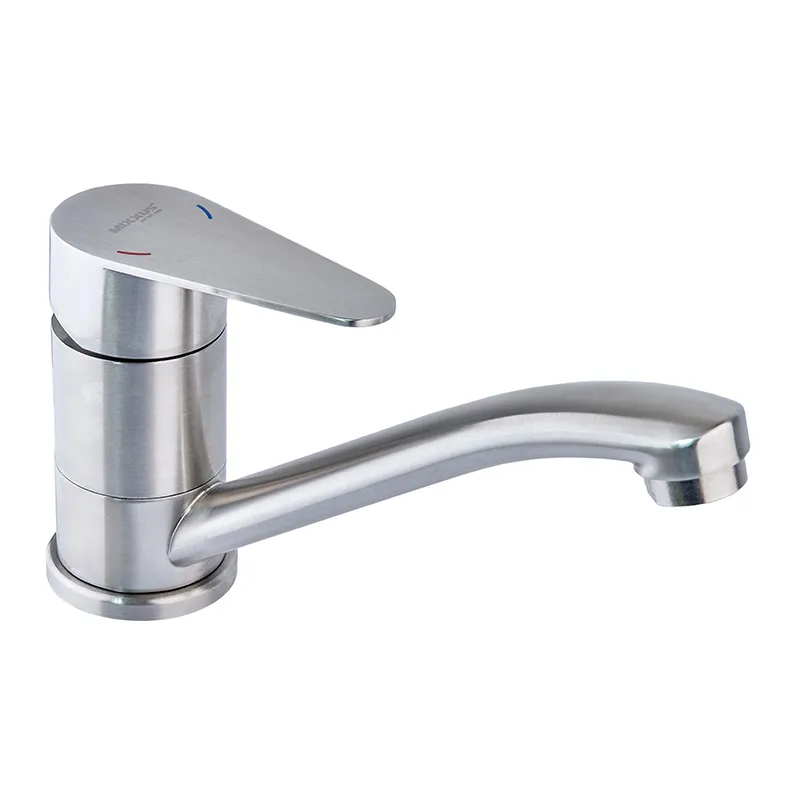 Змішувач для умивальника Mixxus NEO-004-15cm (неірж. сталь) (MI6179), фото 1