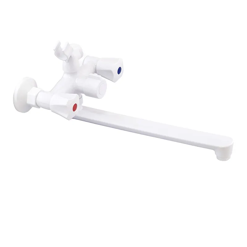 Змішувач для ванни Plamix Omega-140 Euro White (без шланга та лійки) (PM0648), фото 1