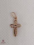 Золотий Хрестик зі вставкою цирконій, фото 2