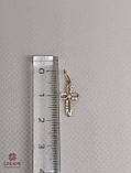 Золотий Хрестик зі вставкою цирконій, фото 3
