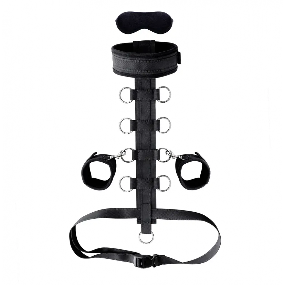 Нейлоновий БДСМ бондаж + маска, фото 1