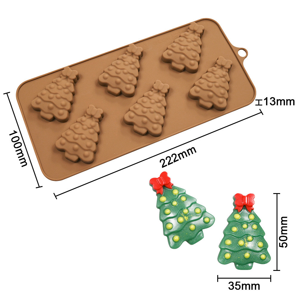Силіконова форма Ялинки маленькі 6 шт., фото 1
