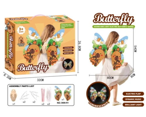 Світні крила Butterfly Capybara з музикою і рухом Лучшая цена, фото 1
