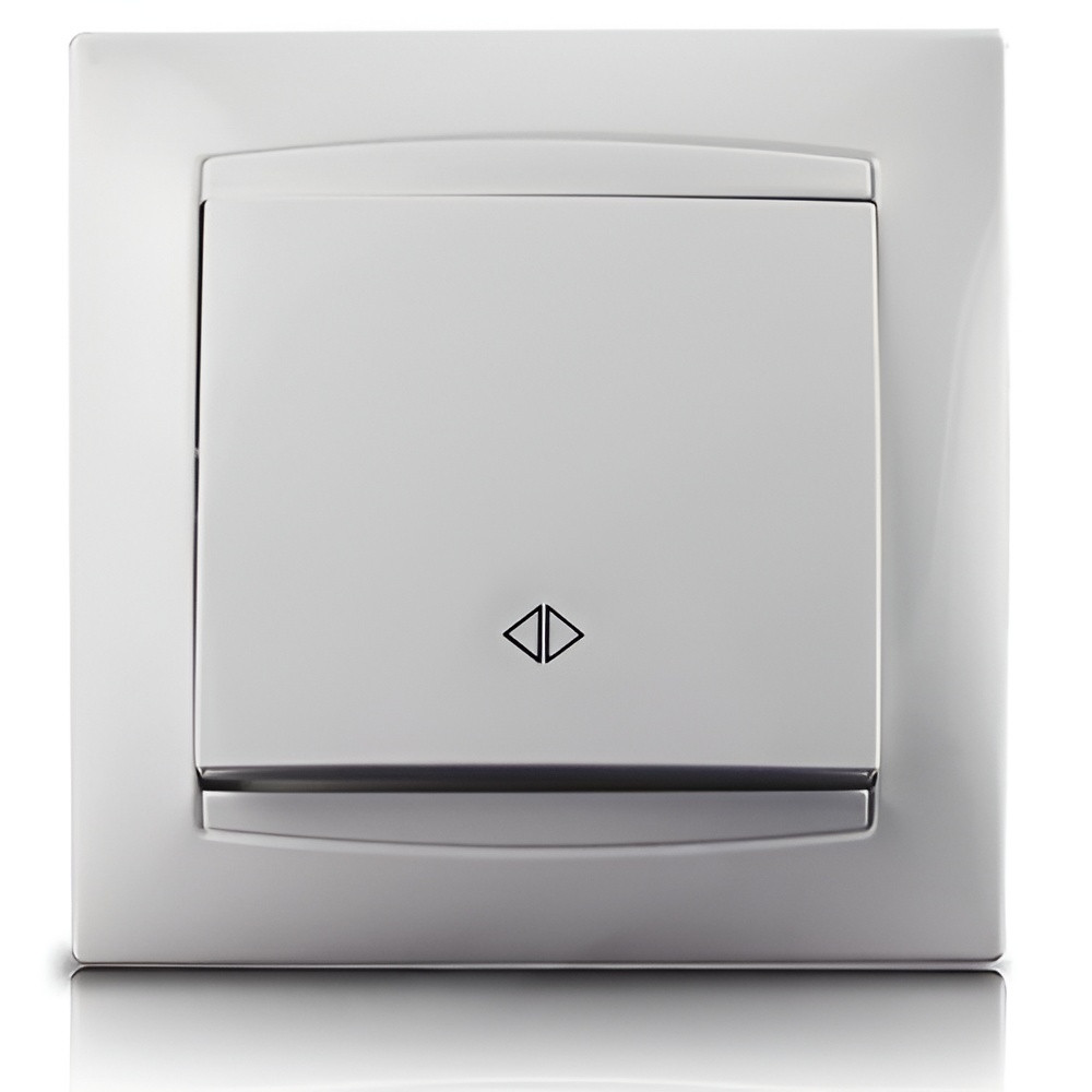 Вимикач 1-й проміжний LEMANSO Сакура білий  LMR1030