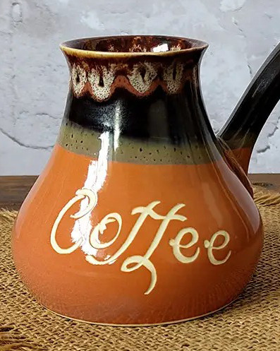 Турка джезва Слав Керам керамічна "Оранж" 500 мл, фото 1