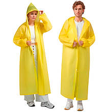 Захисний водовідштовхувальний EVO плащ-дощовик на закльопках з капюшоном 1675 Жовтий (JS)