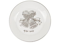 Тарілка Lefard 858-0040 Новорічна кераміка 21 см Білий