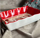 Форма для запікання Lefard 940-259 Санта кераміка 30*18*6 см Червоний, фото 2