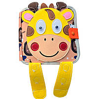 М'яка книжка-бізіборд Жирафа фетр форми кольори тварини пальчикові ігри на липучках 21*7*21см (C 64654), фото 10