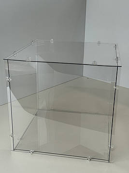 Прозорий бокс "Куб" бюджет (20х20 см, h=20см) (пластик 1,5мм) Код/Артикул