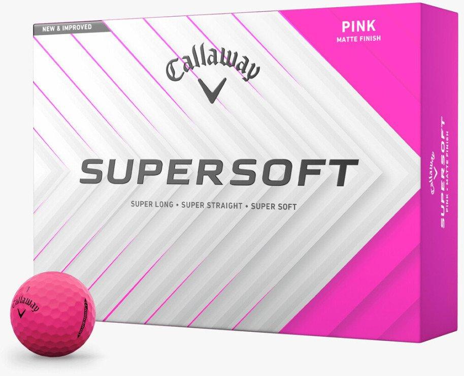 М'ячі для гольфу Callaway Supersoft 2025 12 шт, рожеві, фото 1
