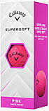 М'ячі для гольфу Callaway Supersoft 2025 12 шт, рожеві, фото 2