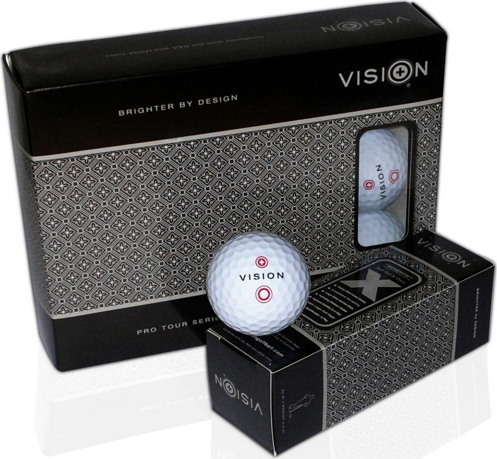М'ячі для гольфу Vision PRO-TOUR X * WJB 12 шт, біло-червоний, фото 1