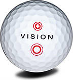 М'ячі для гольфу Vision PRO-TOUR X * WJB 12 шт, біло-червоний, фото 3