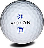 М'ячі для гольфу Vision PRO-TOUR X * WJB 12 шт, біло-сині, фото 3