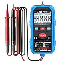 Тестер цифровий CZD FS8232D 2хААА 6000біт автоматичний мультиметр з ліхтариком