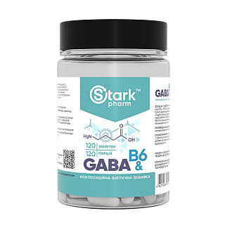 Гамк и B6 Stark Pharm GABA & B6 500 mg 120 tabs (1086-2023-10-5490)