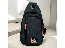 Сумка-слінг темно-зелений 31*16,5*8,5см м.114 плащівка ТМ SP