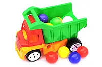 Іграшковий вантажівка-самоскид BAMSIC з дрібними кульками, пластик, 36x17x24 см (087)