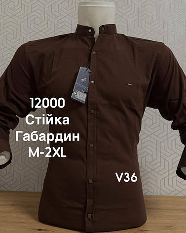 Чоловіча сорочка BlackStone габардин, стійка V36, фото 1