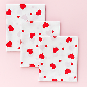 Пелюшки дитячі легкі ситцеві 3 шт. розмір 100*80 см бавовна в пологовий будинок BST червоні серця