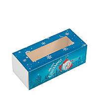 Коробка 140х60х50 для макаронс з вікном "Санта"