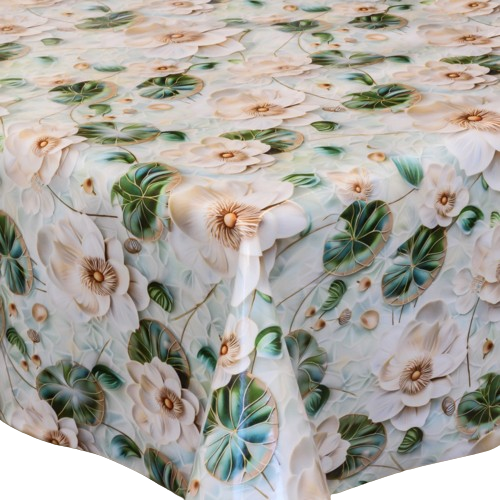 Стильна  лакова клейонка для кухні на тканинній основі