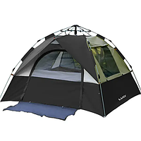 Палатка автоматическая трехместная 2 на 2 (м) кемпинговая туристическая LU-016B Черный 36